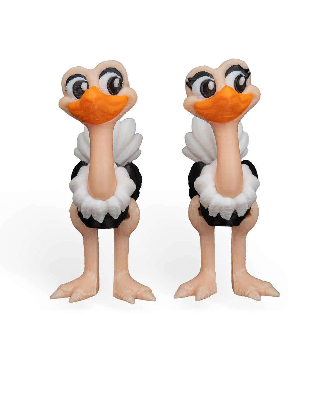 Pair of Ostriches – 3D Printed Display Figures