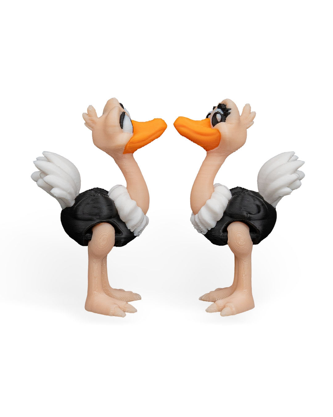 Pair of Ostriches – 3D Printed Display Figures