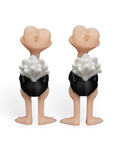 Pair of Ostriches – 3D Printed Display Figures