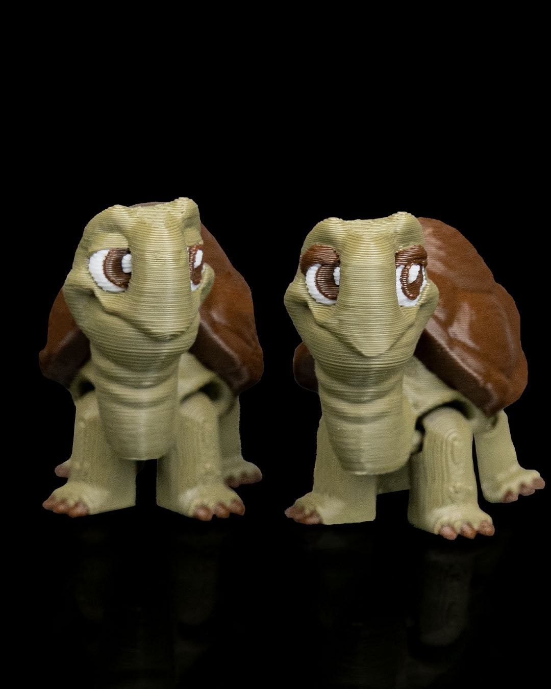 Pair of Tortoises – 3D Printed Display Figures