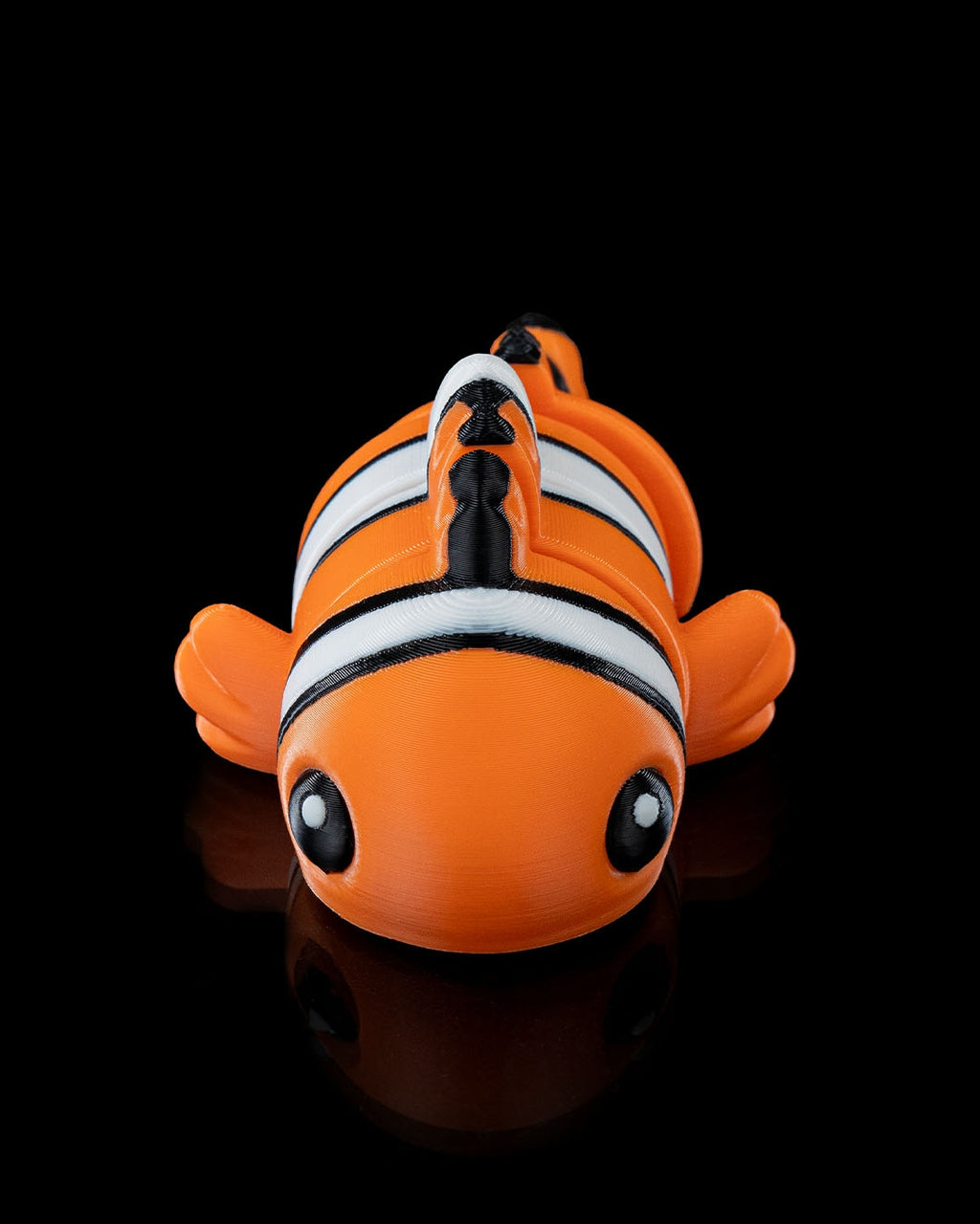 Cute Flexi Clownfish 3D Printed Keychain