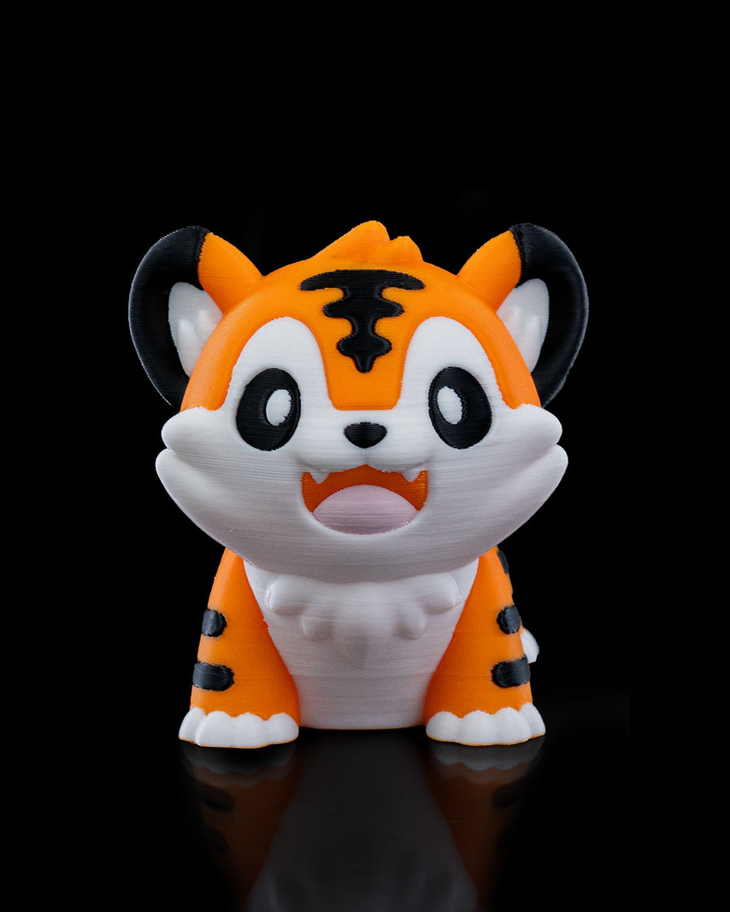 Playful Tiger – 3D Printed Display Figure