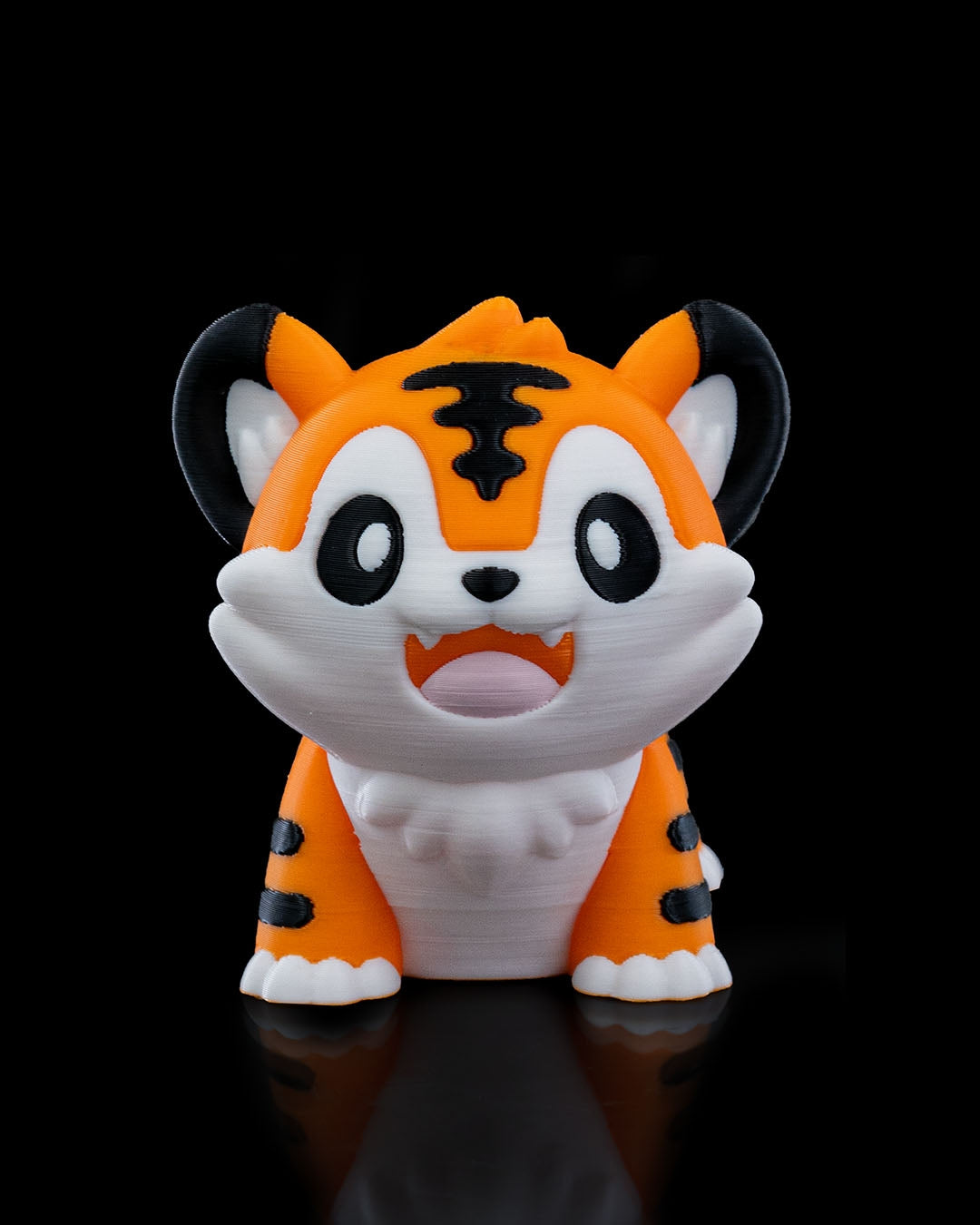 Playful Tiger – 3D Printed Display Figure