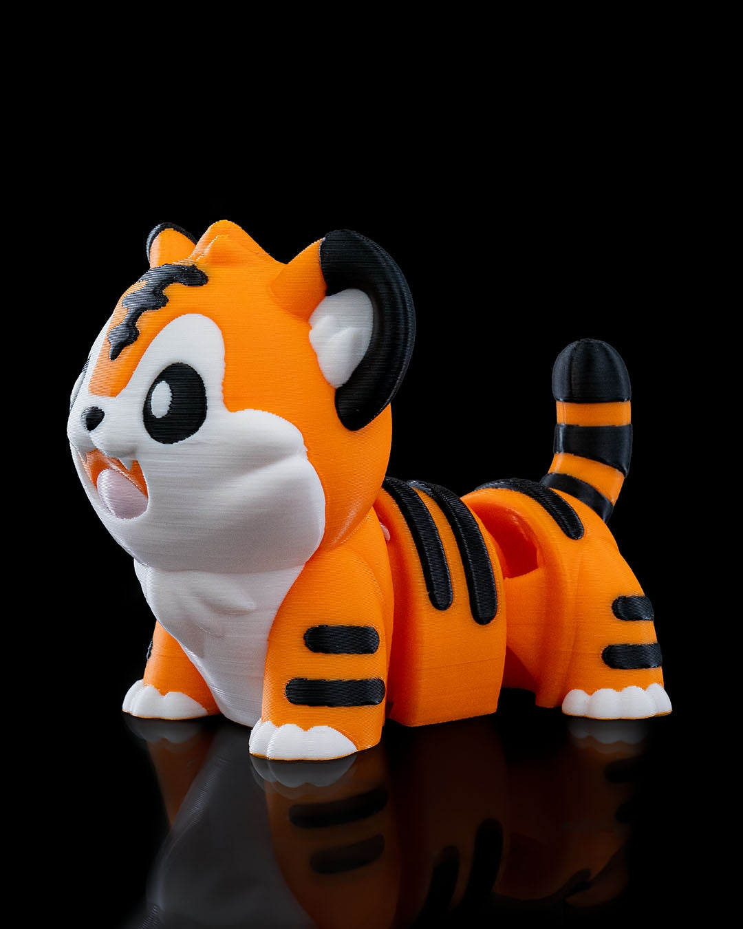 Playful Tiger – 3D Printed Display Figure