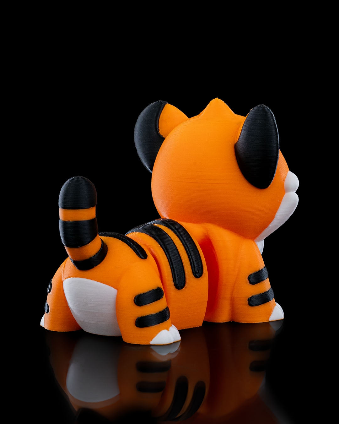 Playful Tiger – 3D Printed Display Figure