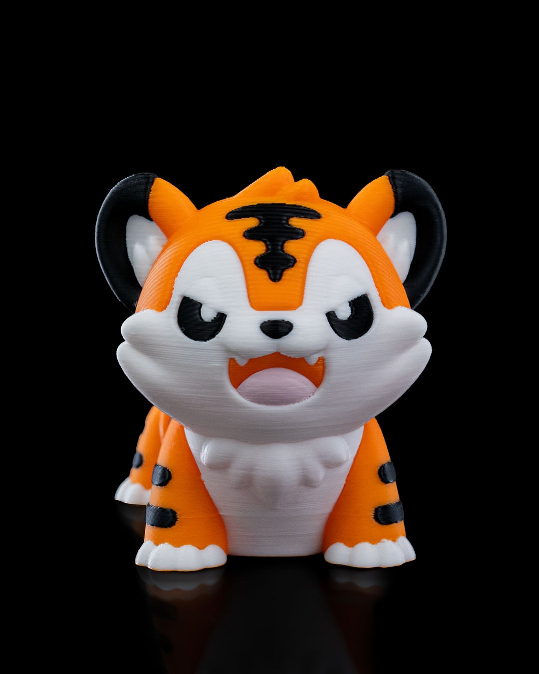 Playful Tiger – 3D Printed Display Figure