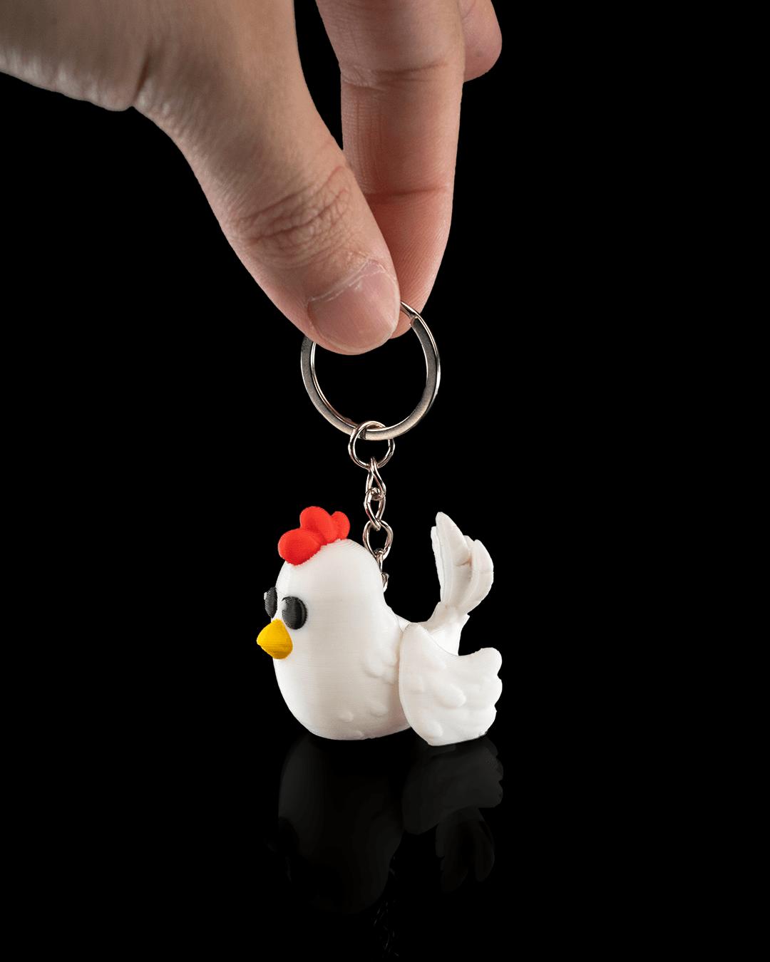 Polly the Chicken 3D Printed Keychain