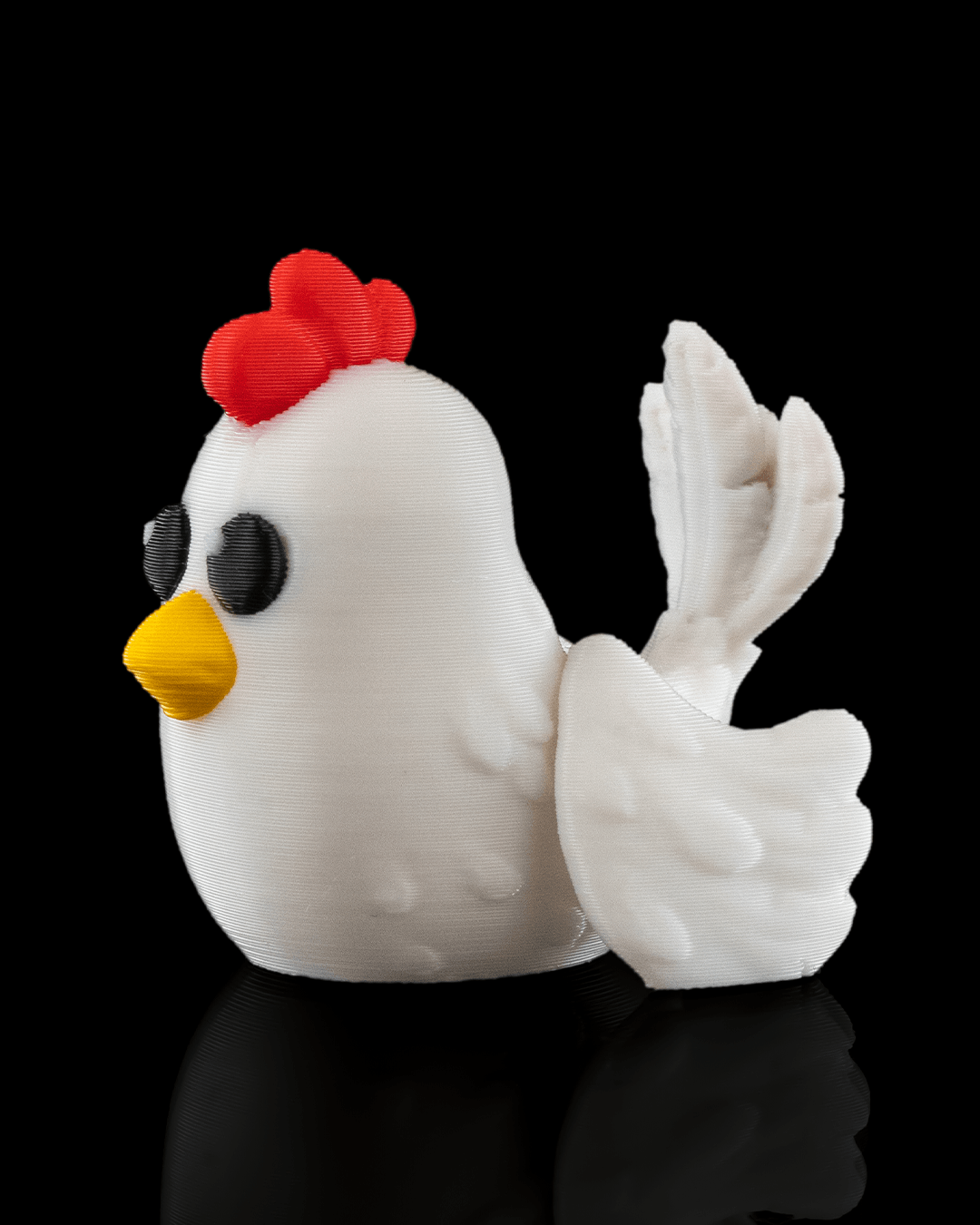Polly the Chicken 3D Printed Keychain