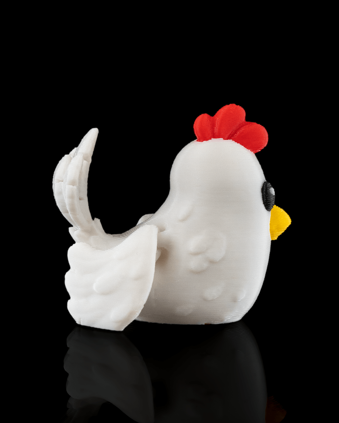 Polly the Chicken 3D Printed Keychain