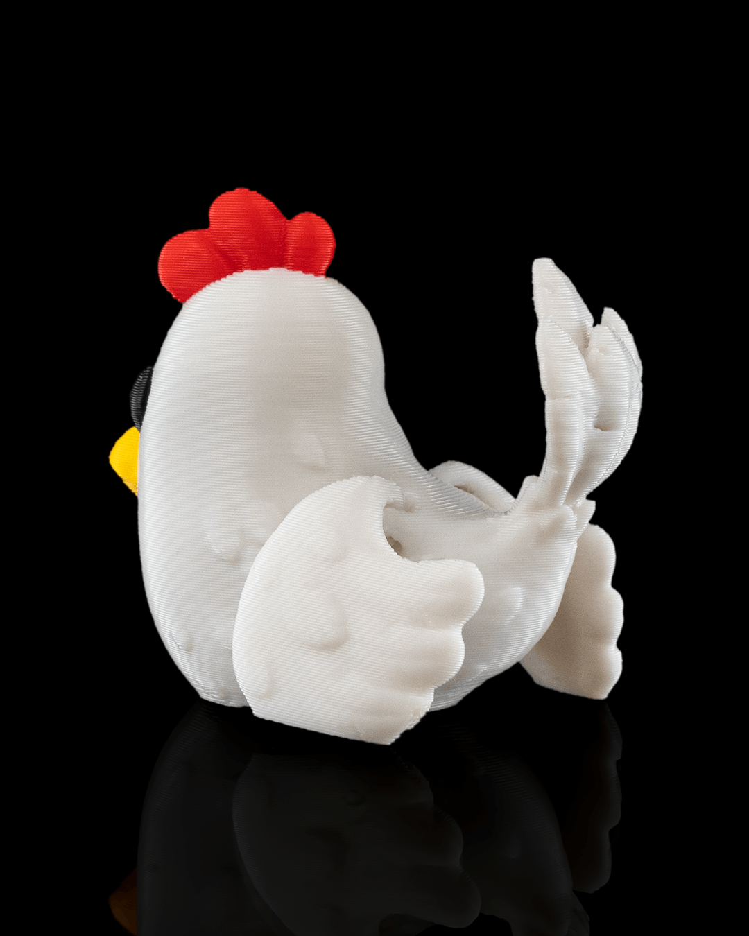Polly the Chicken 3D Printed Keychain