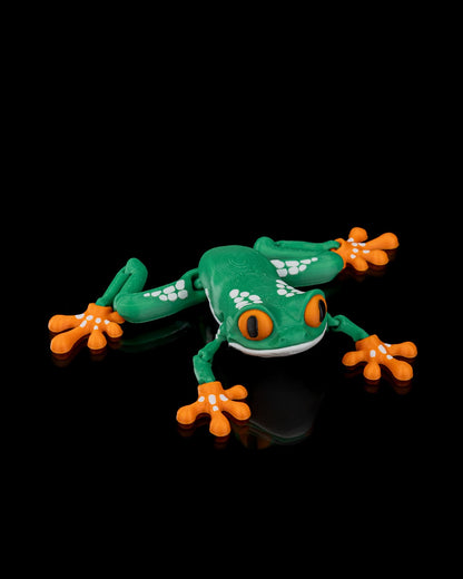 Reed the Red-Eyed Tree Frog – Articulated 3D Printed Display Figure
