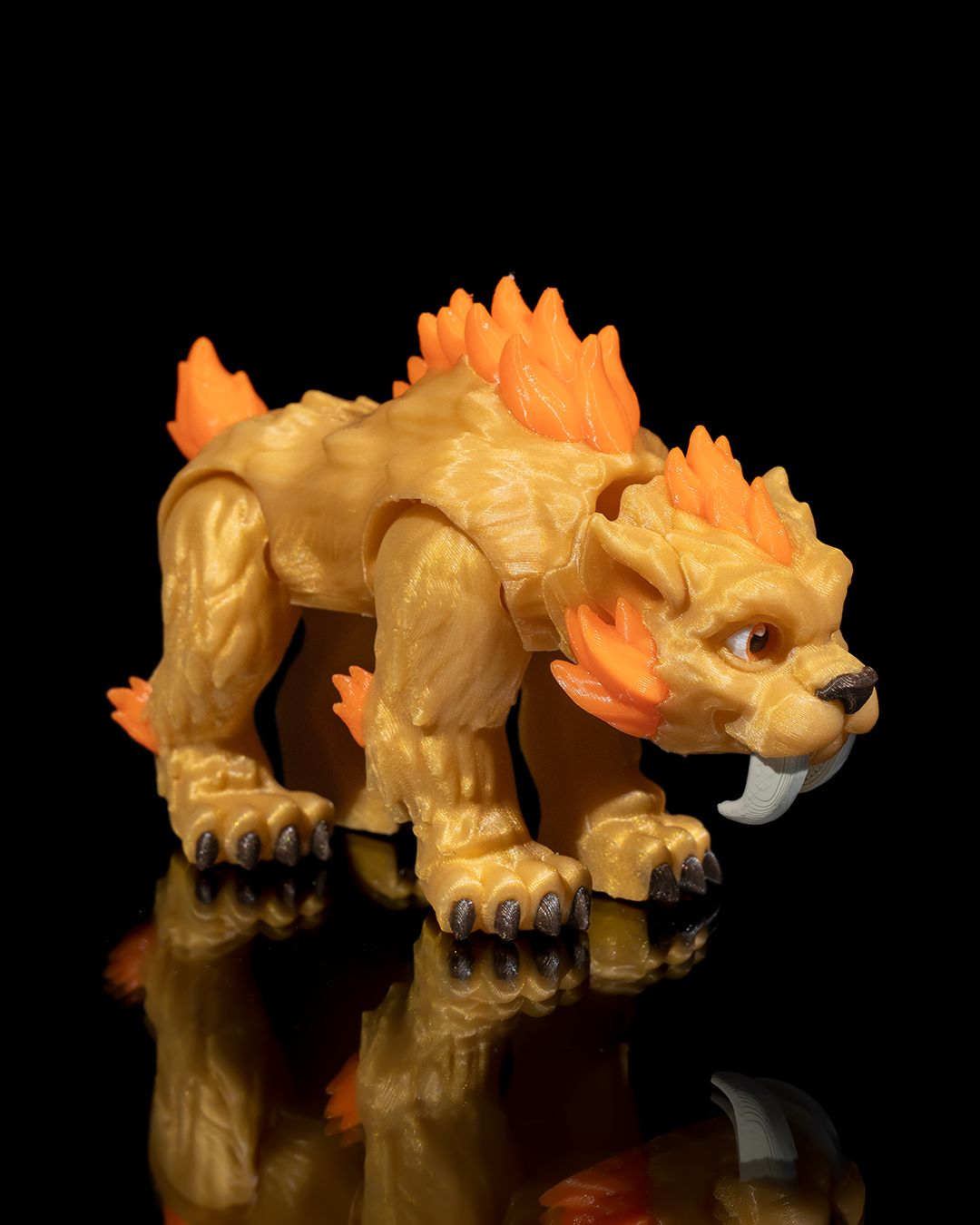 Saber-Toothed Tiger – Articulated 3D Printed Display Figure