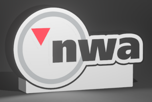 Northwest Airlines LED Lighted Sign | USB Powered Airline Display Light | Retro Aviation Decor | 9"
