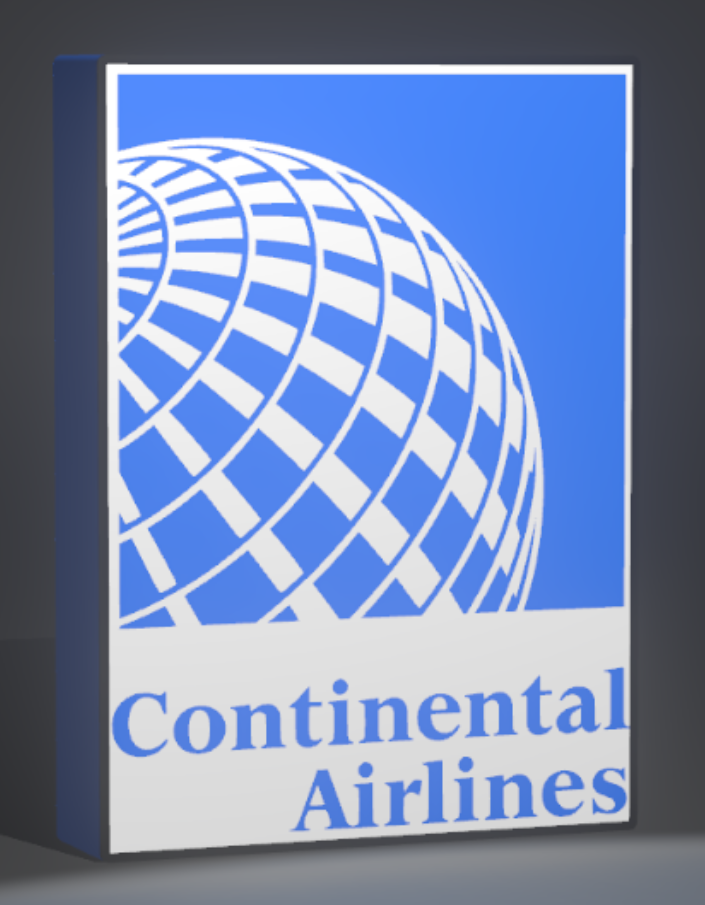 Continental Airlines LED Lighted Sign – USB Powered Aviation Decor – 9” Wide