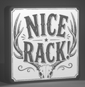 Nice Rack Hunting Sign – 9 x 9 Inch 3D Printed Deer Hunting Decor – Funny Buck Antler Sign – Hunter Gift for Men – Man Cave, Hunting Cabin, Garage or Shelf Decor