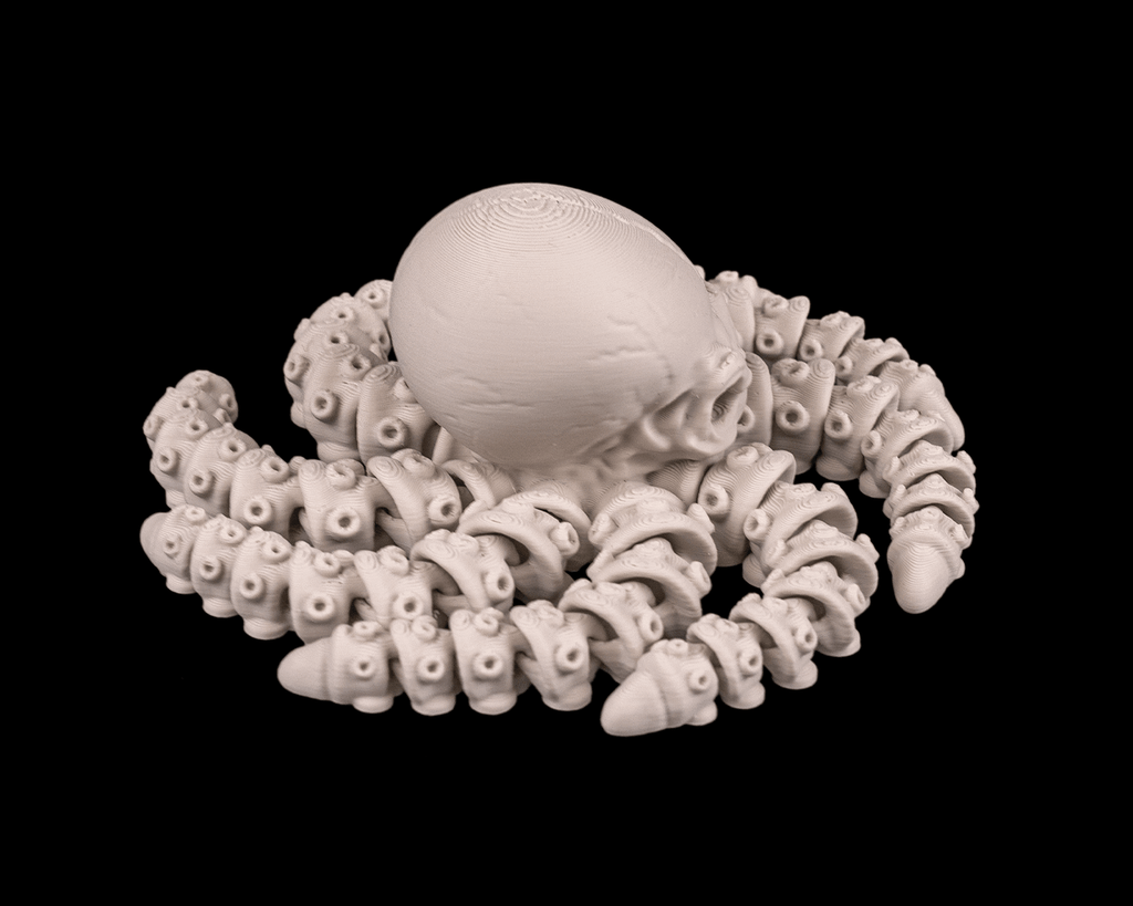 Skeleton Octopus – Articulated 3D Printed Display Figure
