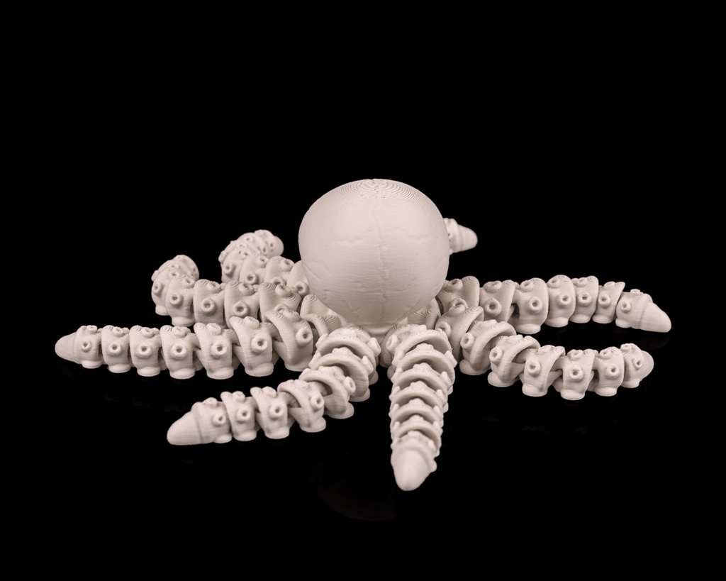 Skeleton Octopus – Articulated 3D Printed Display Figure