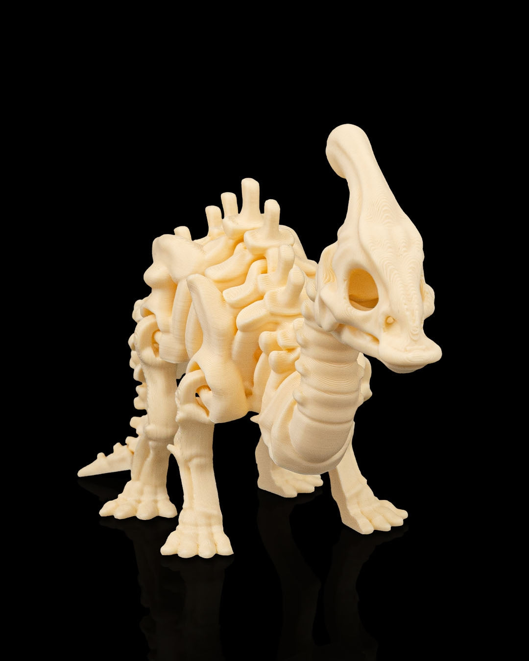Skeleton Parasaurolophus – 3D Printed Display Figure