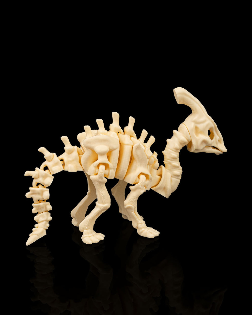 Skeleton Parasaurolophus – 3D Printed Display Figure