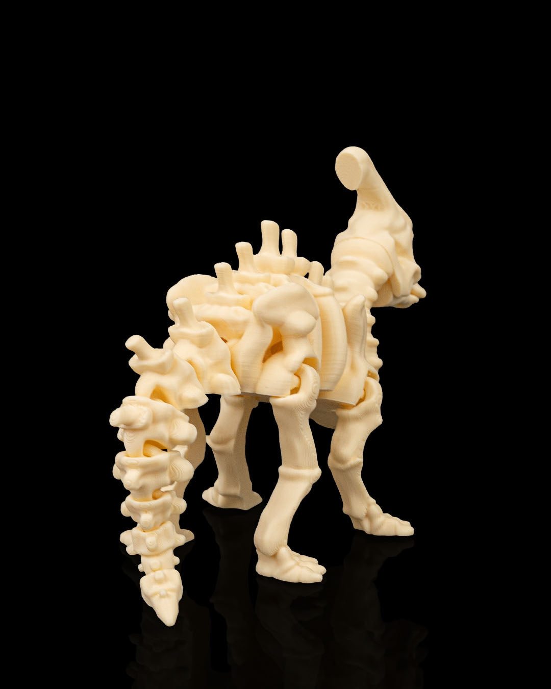 Skeleton Parasaurolophus – 3D Printed Display Figure