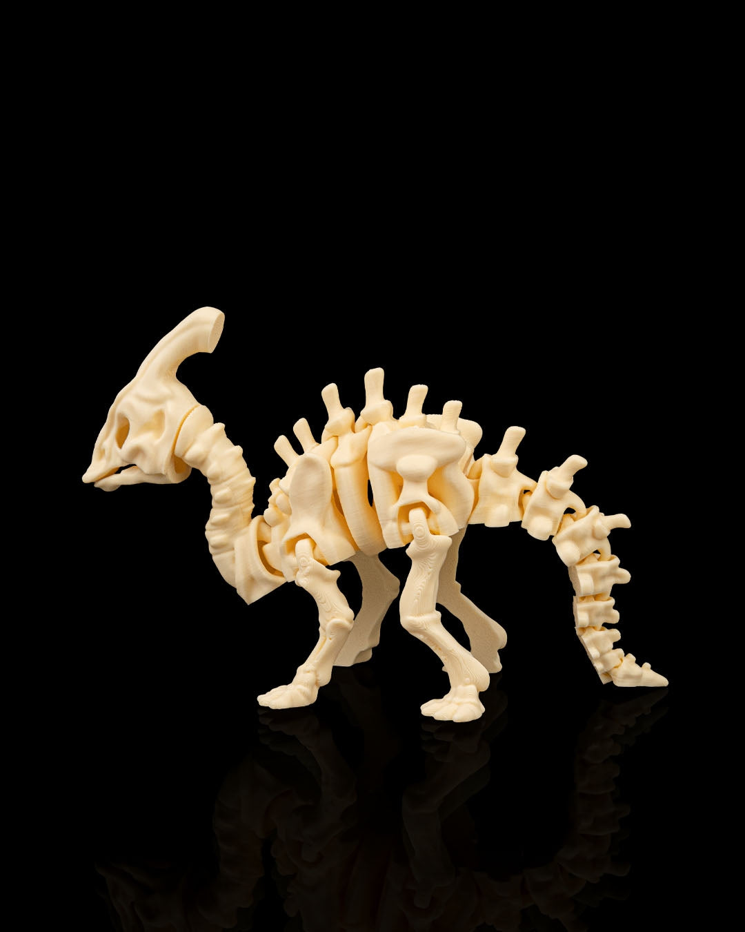 Skeleton Parasaurolophus – 3D Printed Display Figure