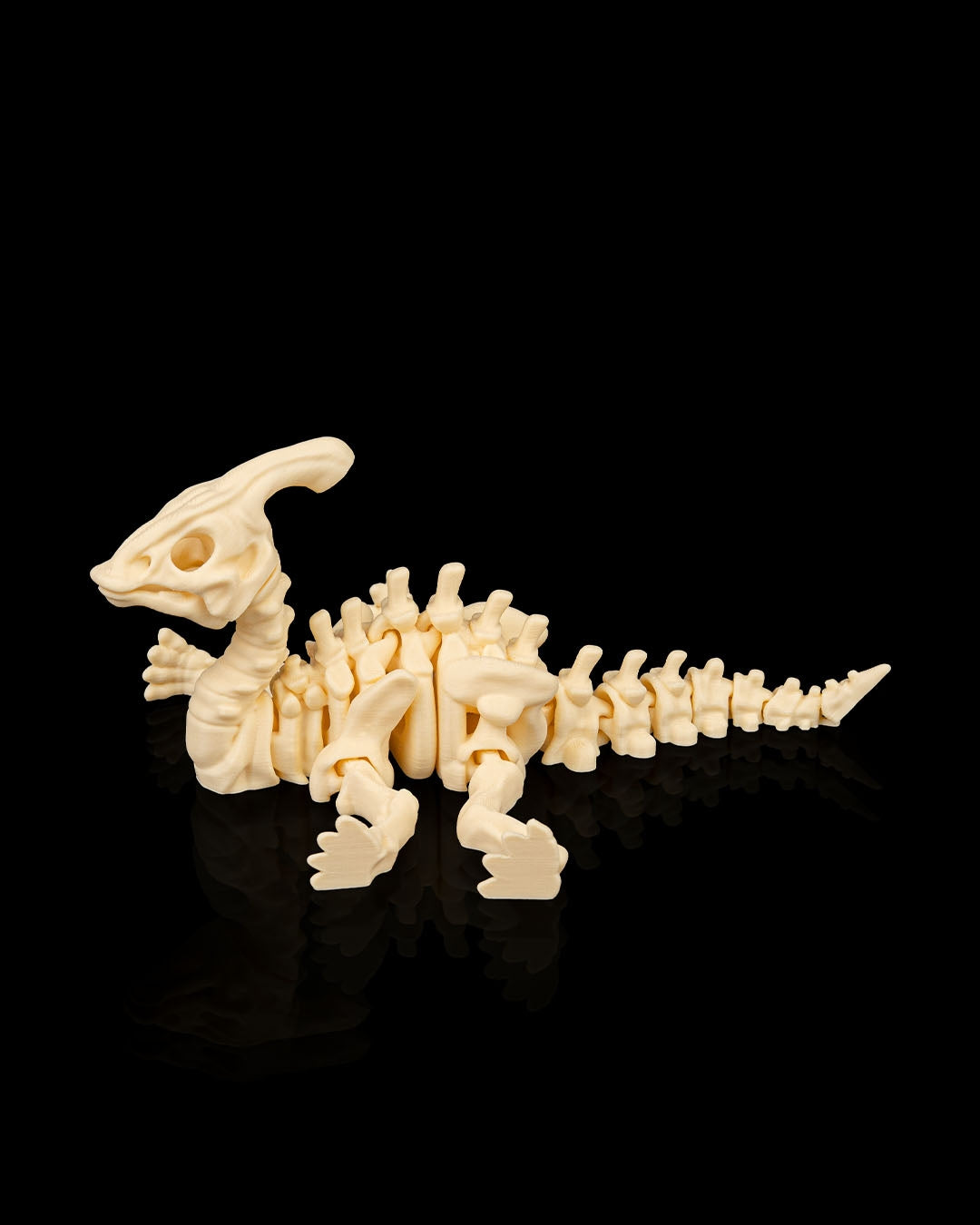 Skeleton Parasaurolophus – 3D Printed Display Figure