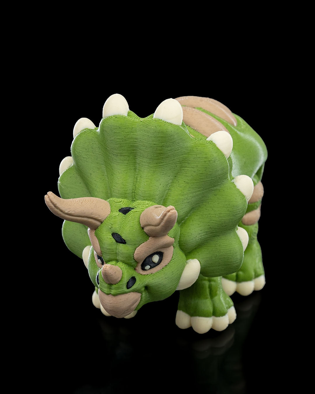 Stuffed Triceratops Keychain – 3D Printed Articulated Accessory
