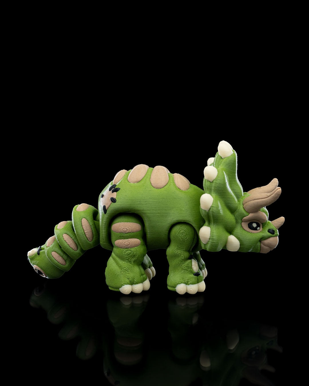 Stuffed Triceratops Keychain – 3D Printed Articulated Accessory