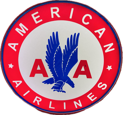✈️ Lighted American Airlines Vintage Style Sign – USB Powered – 9” Wide – Airline Collectible
