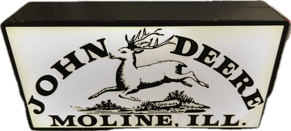 Lighted John Deere Tractor Sign – 9" Wide – Classic Farm Equipment Advertising