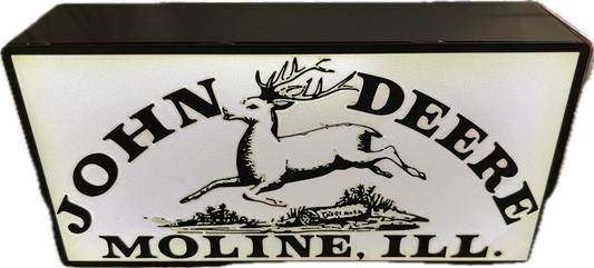 Lighted John Deere Tractor Sign – 9" Wide – Classic Farm Equipment Advertising