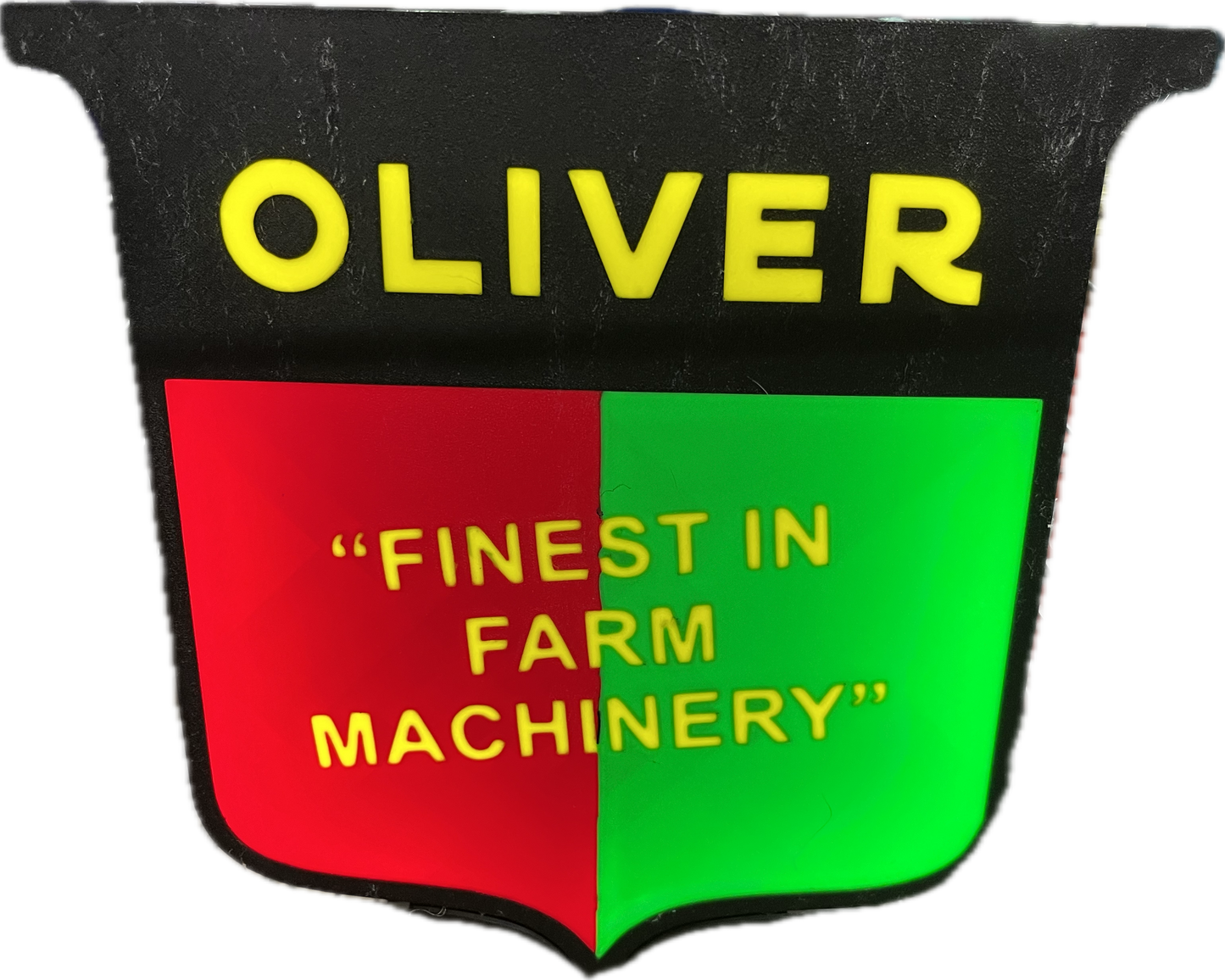 Lighted Oliver Tractor Sign – 9" Wide – Farm Equipment Advertising Collectible