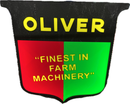 Lighted Oliver Tractor Sign – 9" Wide – Farm Equipment Advertising Collectible