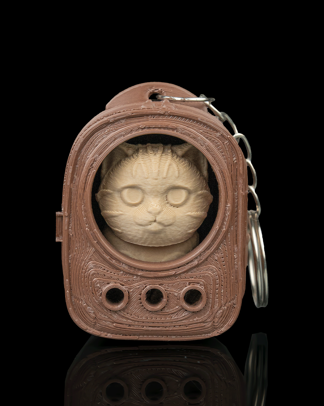 Urban Pack Tabby Cat Keychain – 3D Printed Articulated Accessory