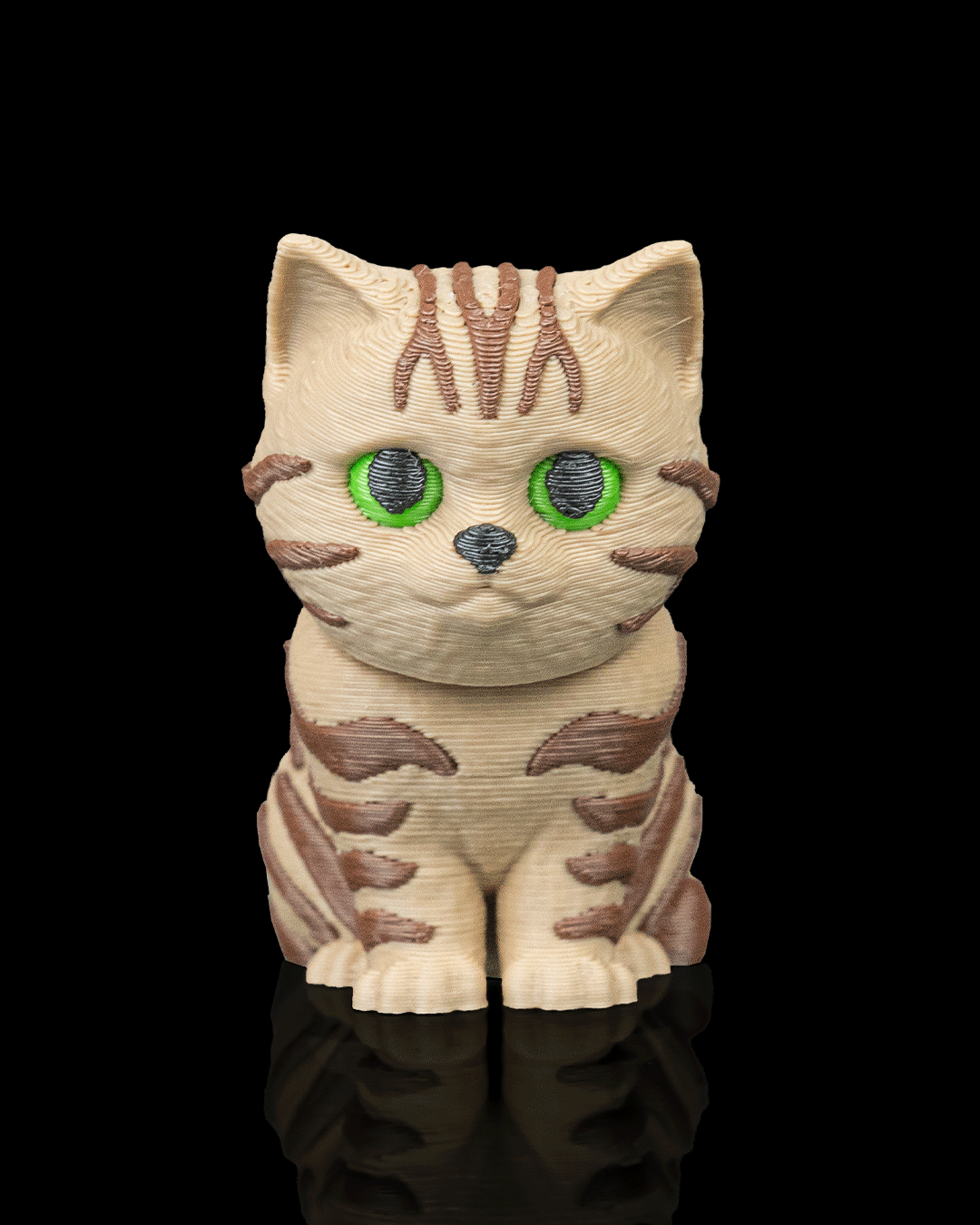 Urban Pack Tabby Cat Keychain – 3D Printed Articulated Accessory