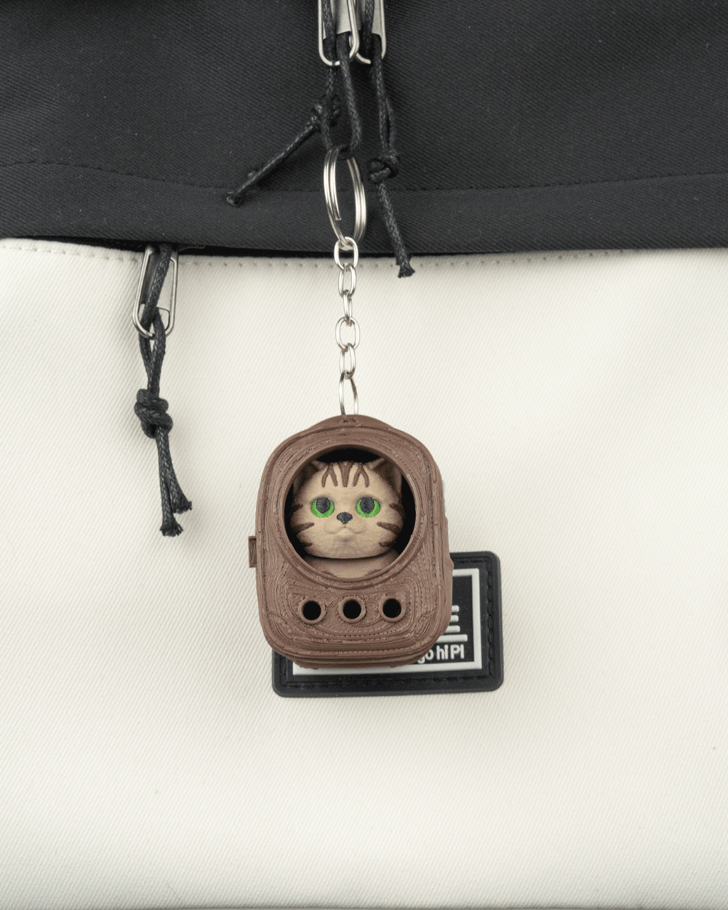 Urban Pack Tabby Cat Keychain – 3D Printed Articulated Accessory