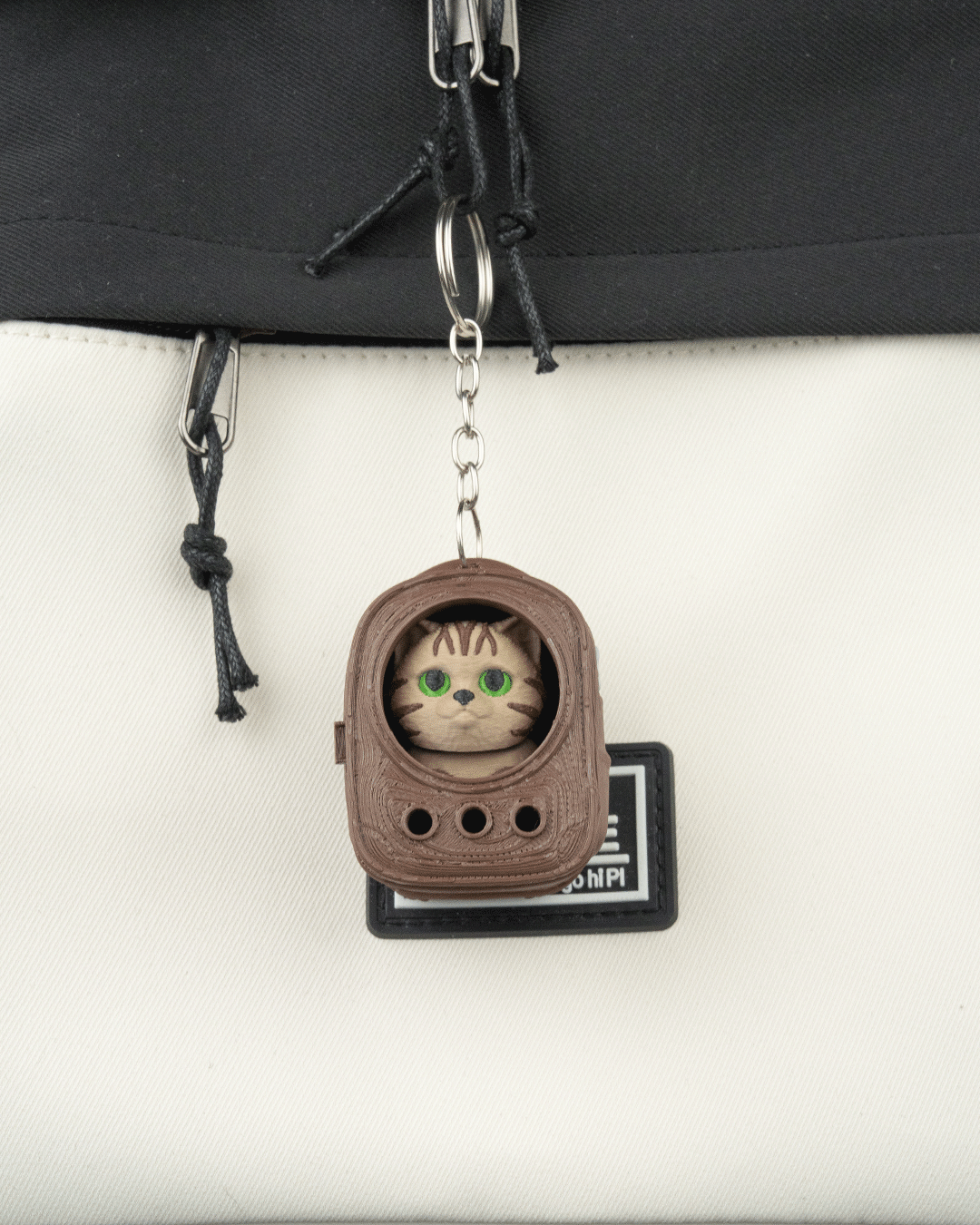 Urban Pack Tabby Cat Keychain – 3D Printed Articulated Accessory