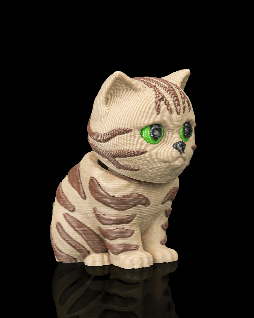Urban Pack Tabby Cat Keychain – 3D Printed Articulated Accessory