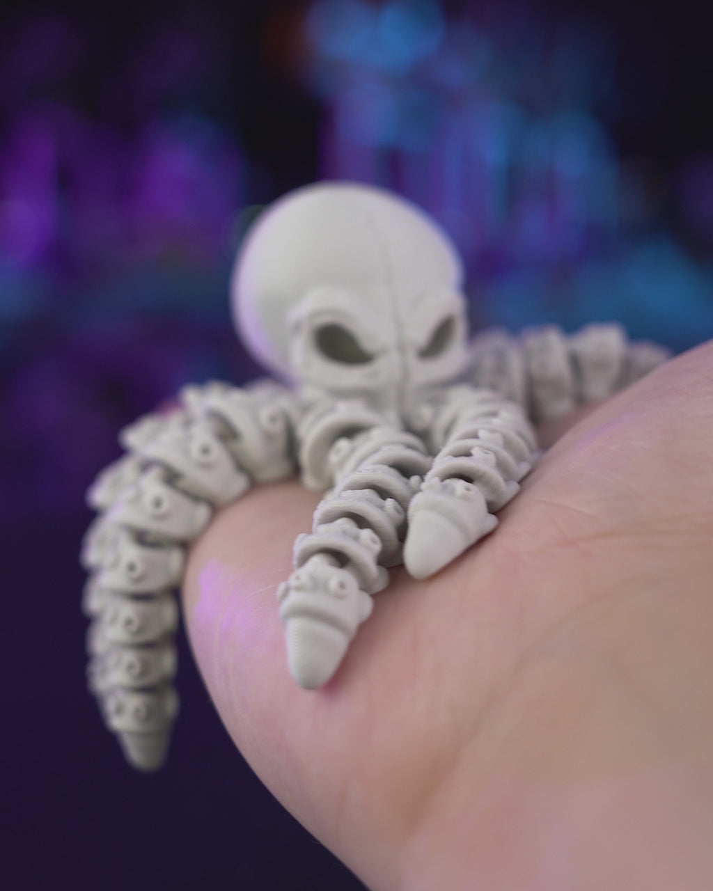 Skeleton Octopus – Articulated 3D Printed Display Figure
