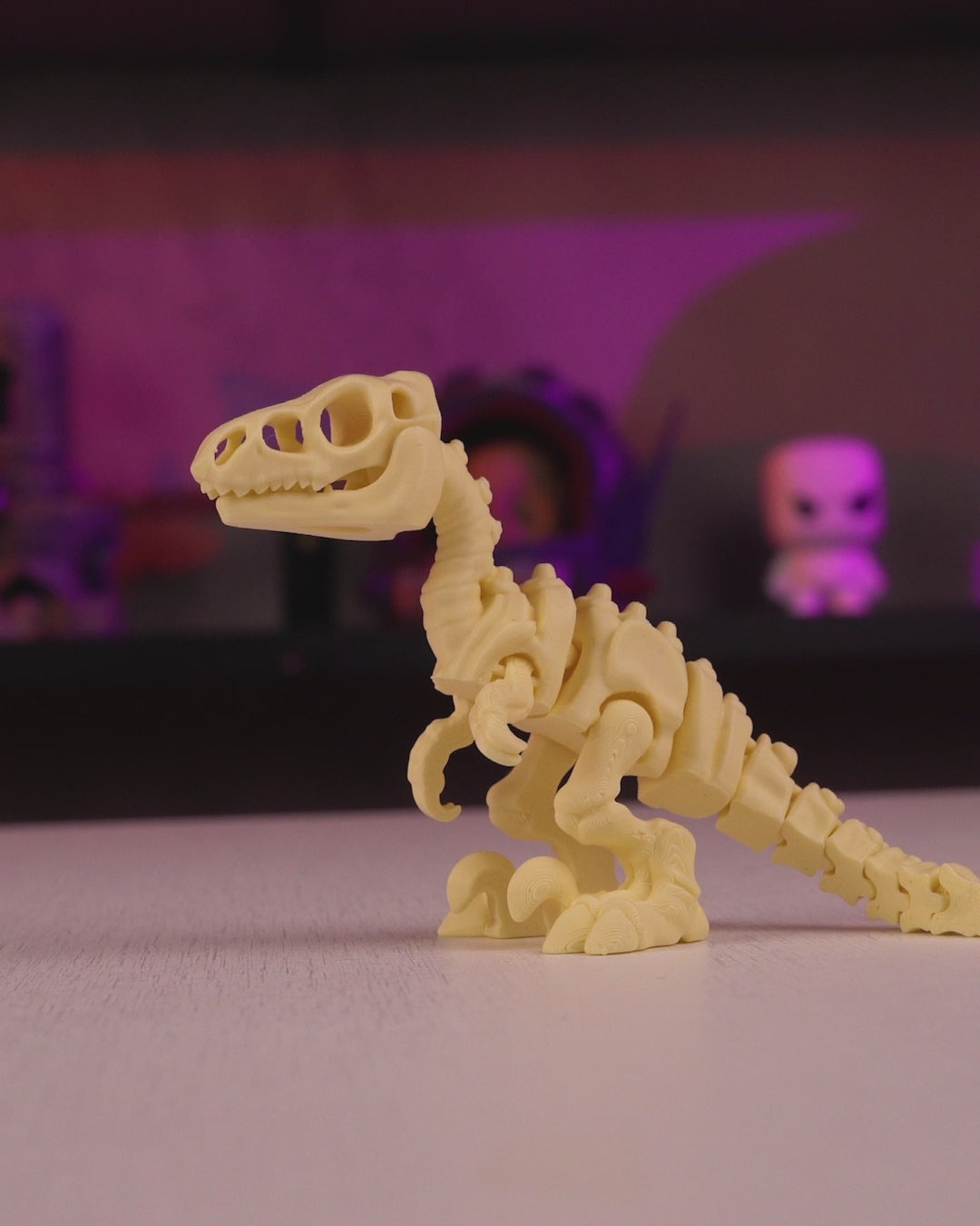 Skeleton Velociraptor – Articulated 3D Printed Display Figure