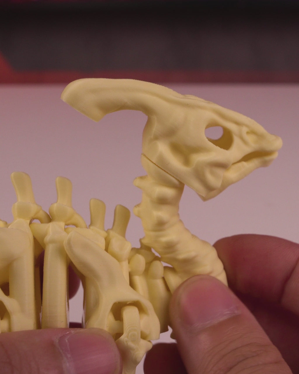 Skeleton Parasaurolophus – 3D Printed Display Figure