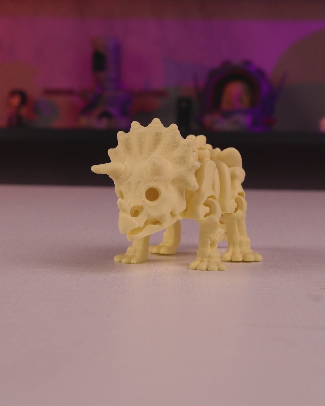 Skeleton Triceratops – 3D Printed Display Figure