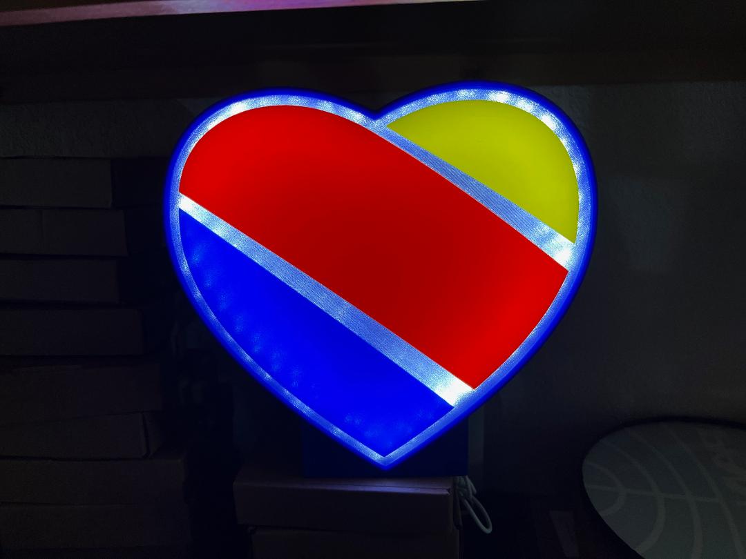 Vintage Airline LED Light Signs – Set of 5 (American, Delta, United, Southwest, Piedmont) USB Powered
