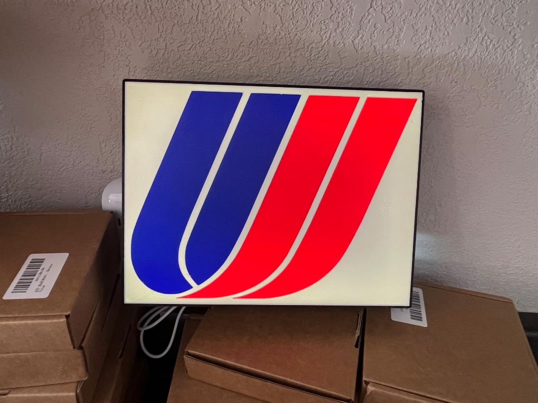 Vintage Airline LED Light Signs – Set of 5 (American, Delta, United, Southwest, Piedmont) USB Powered