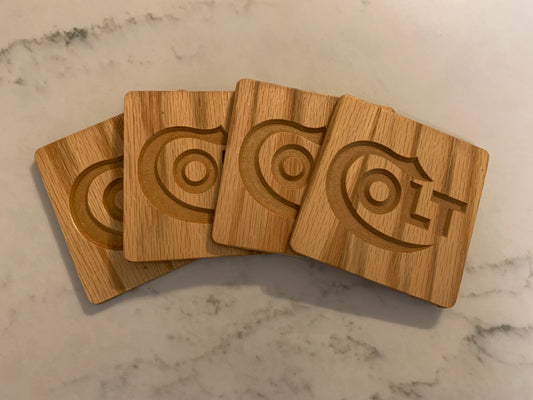 Four Pack of Wood Coasters - COLT - One-time sale w/ discount