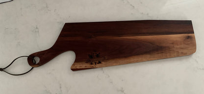 Walnut Charcuterie Board w/ unique handle - 26" x 7.5"