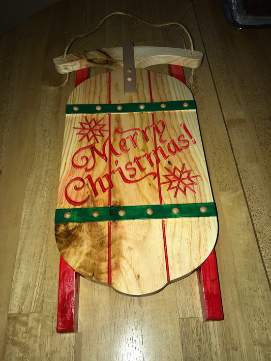 Christmas Sled - Wall Decor or Centerpiece